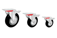 Колесная опора промышленная поворотная с тормозом d3" 75мм ST-054