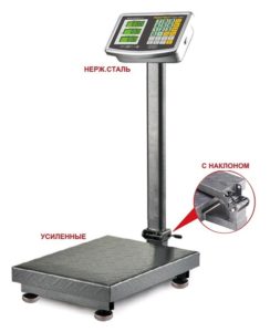 Весы счетные платформенные электронные c наклоном 150кг ROMITECH  SIBS-150N